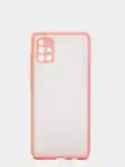 Розовый чехол противоударный, матовый, с защитой камеры для Samsung A51