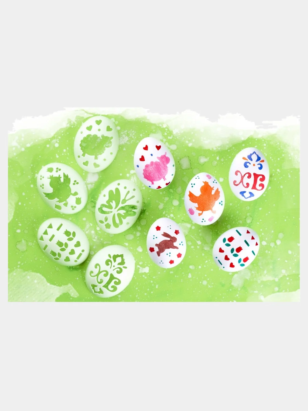 Белый наклейки для пасхальных яиц