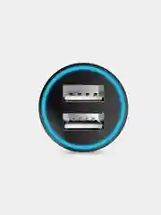 Белый автомобильное зарядное устройство HOCO UC204, 2 x USB, до 2.4A