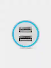 Белый автомобильное зарядное устройство HOCO UC204, 2 x USB, до 2.4A
