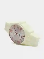 Светло-жёлтый мыло ручной работы "Часы женские"