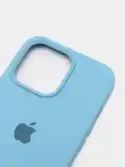Голубой чехол Silicone Case для iPhone 13 Pro с закрытым низом