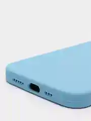 Голубой чехол Silicone Case для iPhone 13 Pro с закрытым низом