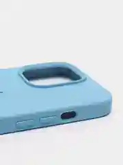 Голубой чехол Silicone Case для iPhone 13 Pro с закрытым низом