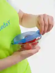 Голубой силиконовые крышки для кухни, 6 штук, 120 г