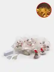 Алый гирлянда светодиодная "Дед мороз в шаре", на окно, 3 x 0.6 м