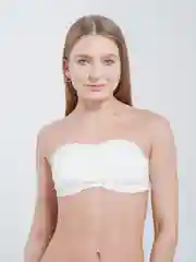 Белый хлопковый бюстгальтер, топ без лямок