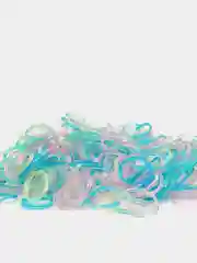 Бежевый резинки для волос силиконовые, 500+шт
