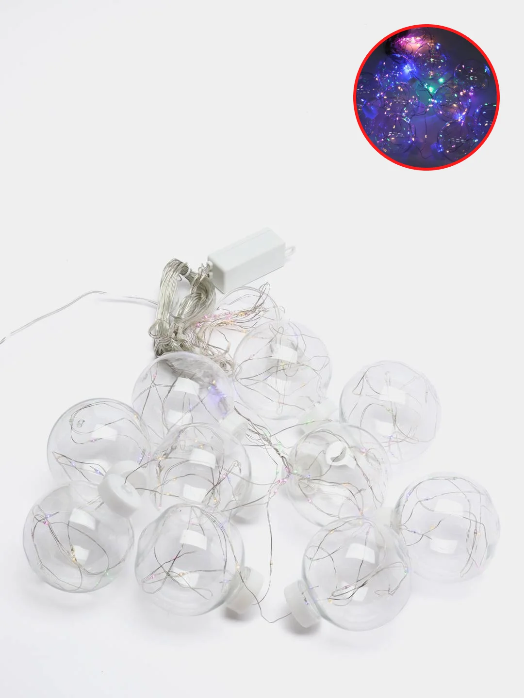 Гирлянда "Шарик", новогодняя, LED, 10 шаров, 3 м