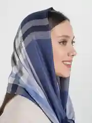 Синий женский платок
