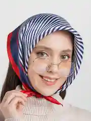 Темно-синий женский платок 50х50 см