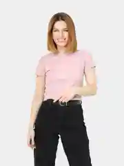Розовый кроп-топ женский
