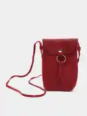 Багровый сумка для мобильного телефона из эко кожи