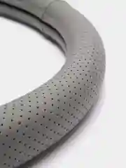 Оплетка на руль (чехол на руль) SKYWAY Real-1 М Серая кожа натуральная S01108002
