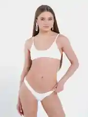 Белый женский раздельный купальник