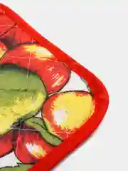 Желтый прихватка и варежка для кухни "Фрукты"