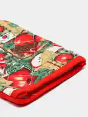 Зеленый прихватка и варежка для кухни "Фрукты"