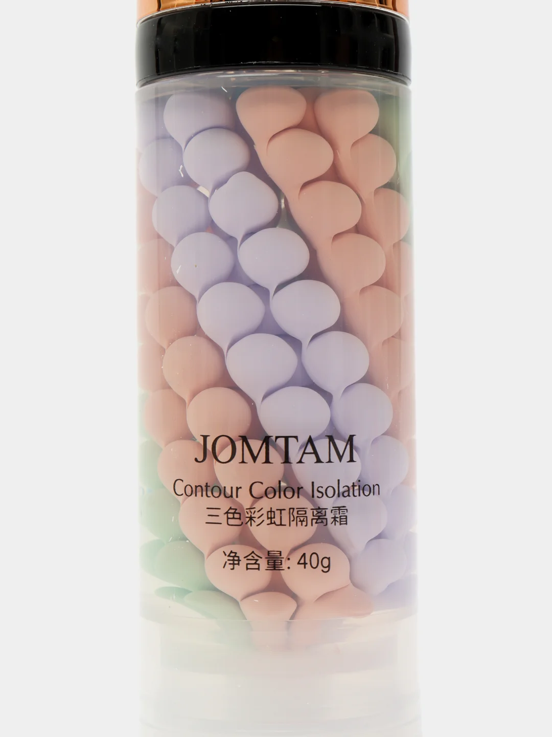 База под макияж трехцветная выравнивающая "JOMTAM", праймер основа для лица, 40гр