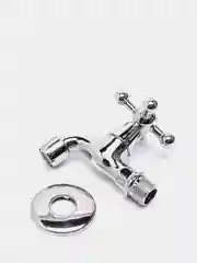 Кран водоразборный с аэратором Fresso, 1/2", вентильный, ручка крест, хром
