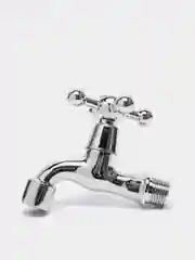Кран водоразборный с аэратором Fresso, 1/2", вентильный, ручка крест, хром