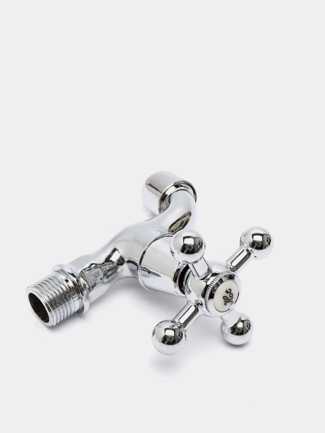 Кран водоразборный с аэратором Fresso, 1/2", вентильный, ручка крест, хром