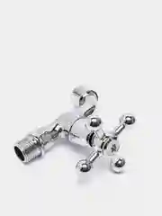 Кран водоразборный с аэратором Fresso, 1/2", вентильный, ручка крест, хром