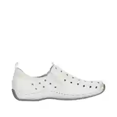 Белый туфли женские Rieker из натуральной кожи