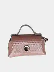 Светло-коричневый сумка-брелок из натуральной кожи