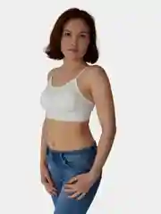 Белый базовый, бесшовный женский топ из микрофибры