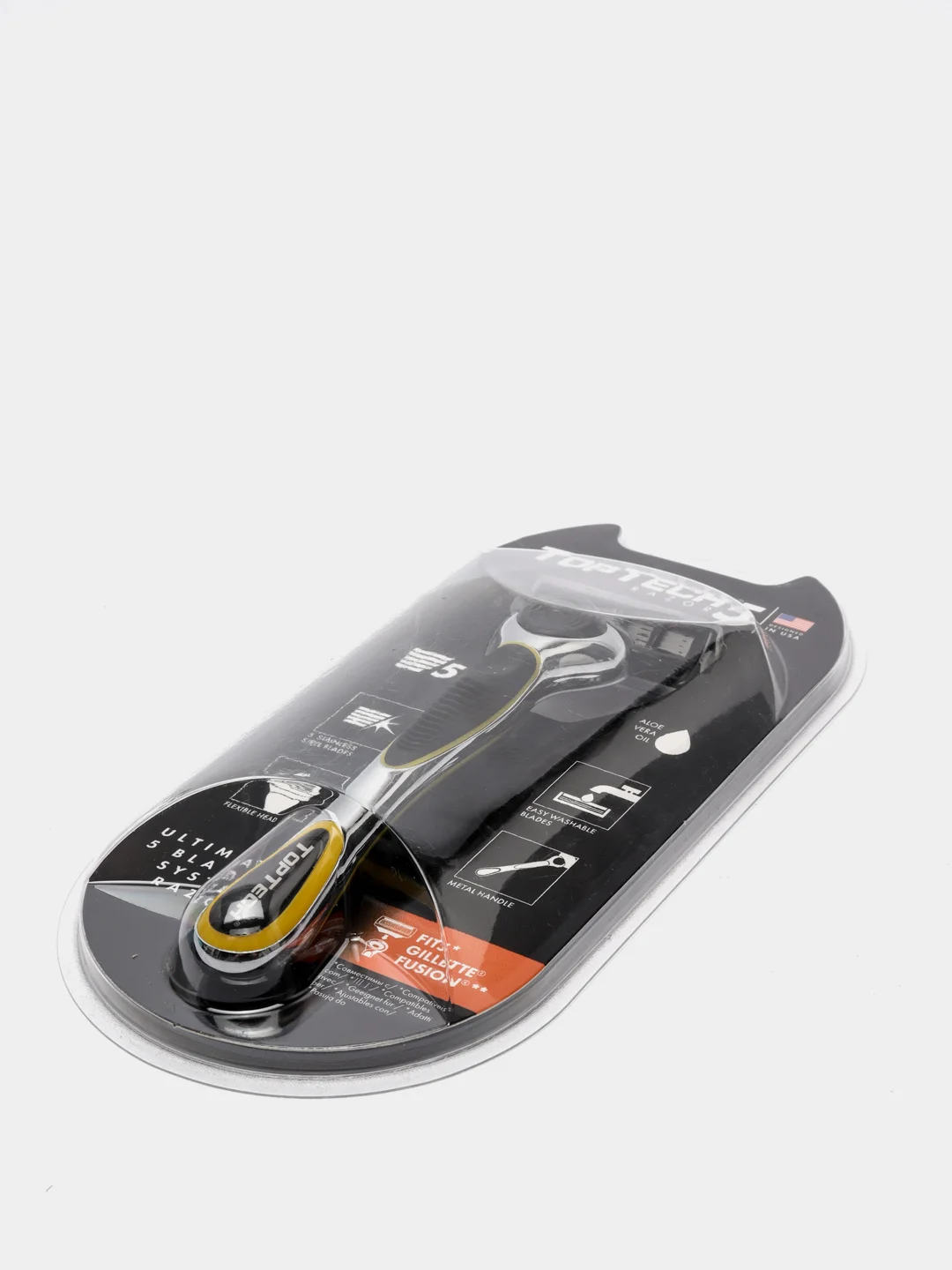 Бритва TopTech Razor5 + 1 сменная кассета. Совместимы с GILLEТТE Fusion5, Fusion ProGlide