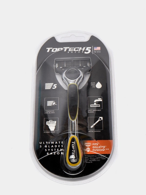 Бритва TopTech Razor5 + 1 сменная кассета. Совместимы с GILLEТТE Fusion5, Fusion ProGlide