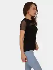 Футболка женская с сетчатой вставкой