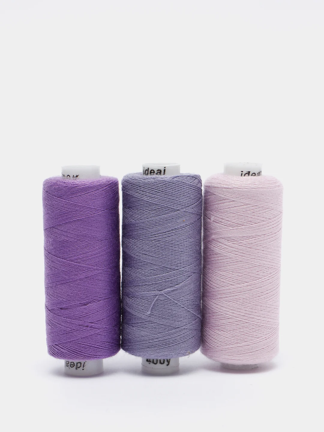 Набор бытовых ниток Ideal 40/2 366 м, п/э, Mix L, сиреневые оттенки, упаковка 10 штук