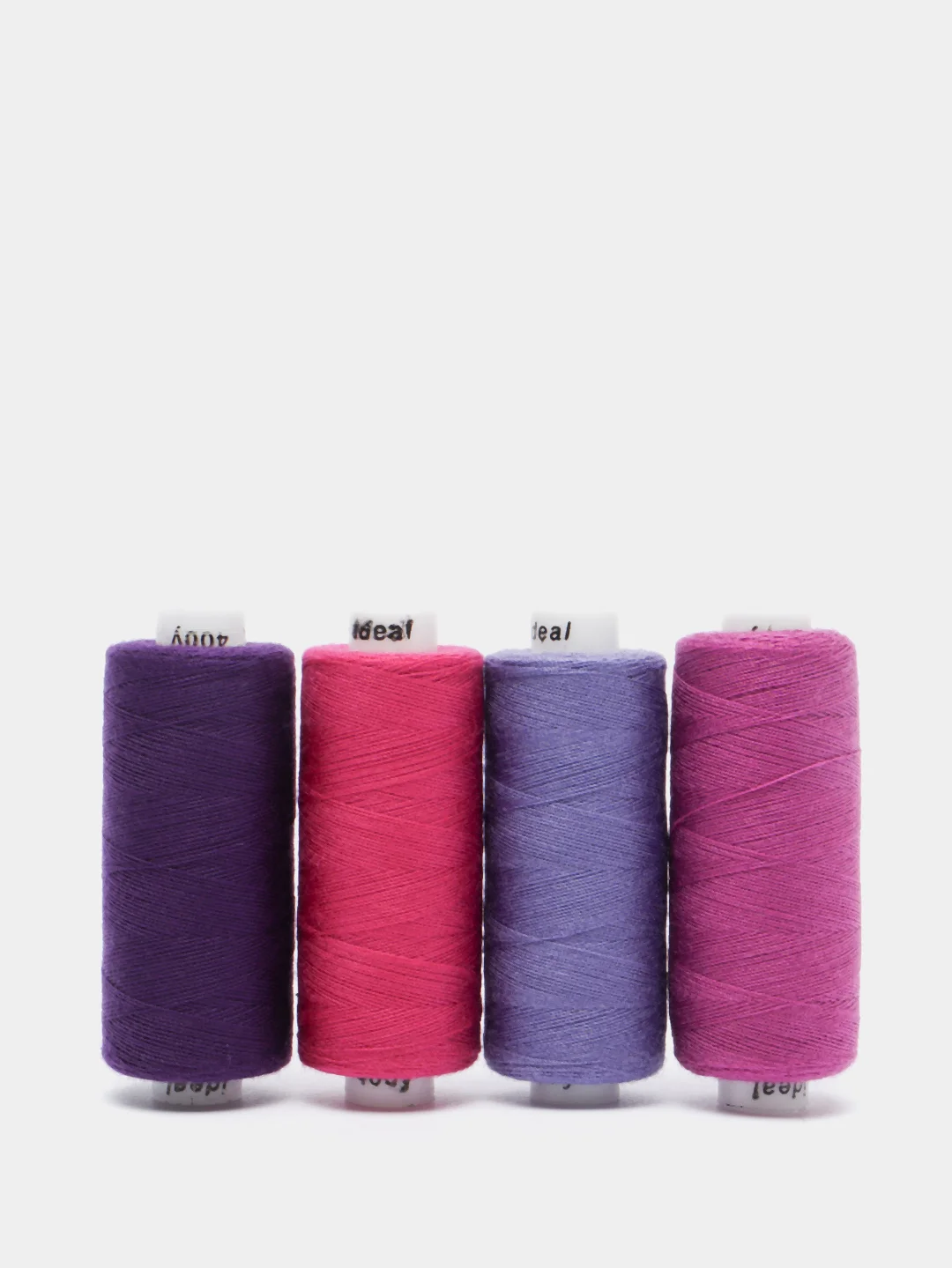 Набор бытовых ниток Ideal 40/2 366 м, п/э, Mix L, сиреневые оттенки, упаковка 10 штук