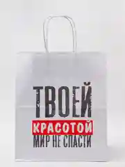 Ледяной крафтовый подарочный пакет