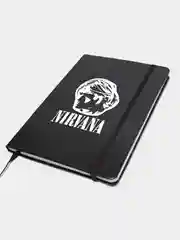 Белый переливающаяся наклейка "Нирвана. Курт Кобейн" (Nirvana), без фона