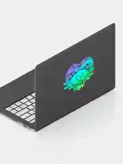 Ледяной переливающаяся наклейка Tiger sticker "Тигр в сердце", без фона