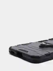 Черный чехол противоударный с кольцом-держателем на Samsung Galaxy S22 (Самсунг Галакси С22)