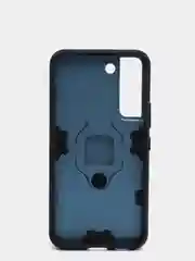 Синий меланж чехол противоударный с кольцом-держателем на Samsung Galaxy S22 (Самсунг Галакси С22)