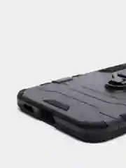 Черный чехол противоударный с кольцом-держателем на Samsung Galaxy S22+ (Plus) Самсунг С22 +