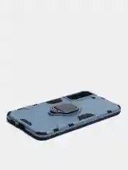 Синий меланж чехол противоударный с кольцом-держателем на Samsung Galaxy S22+ (Plus) Самсунг С22 +