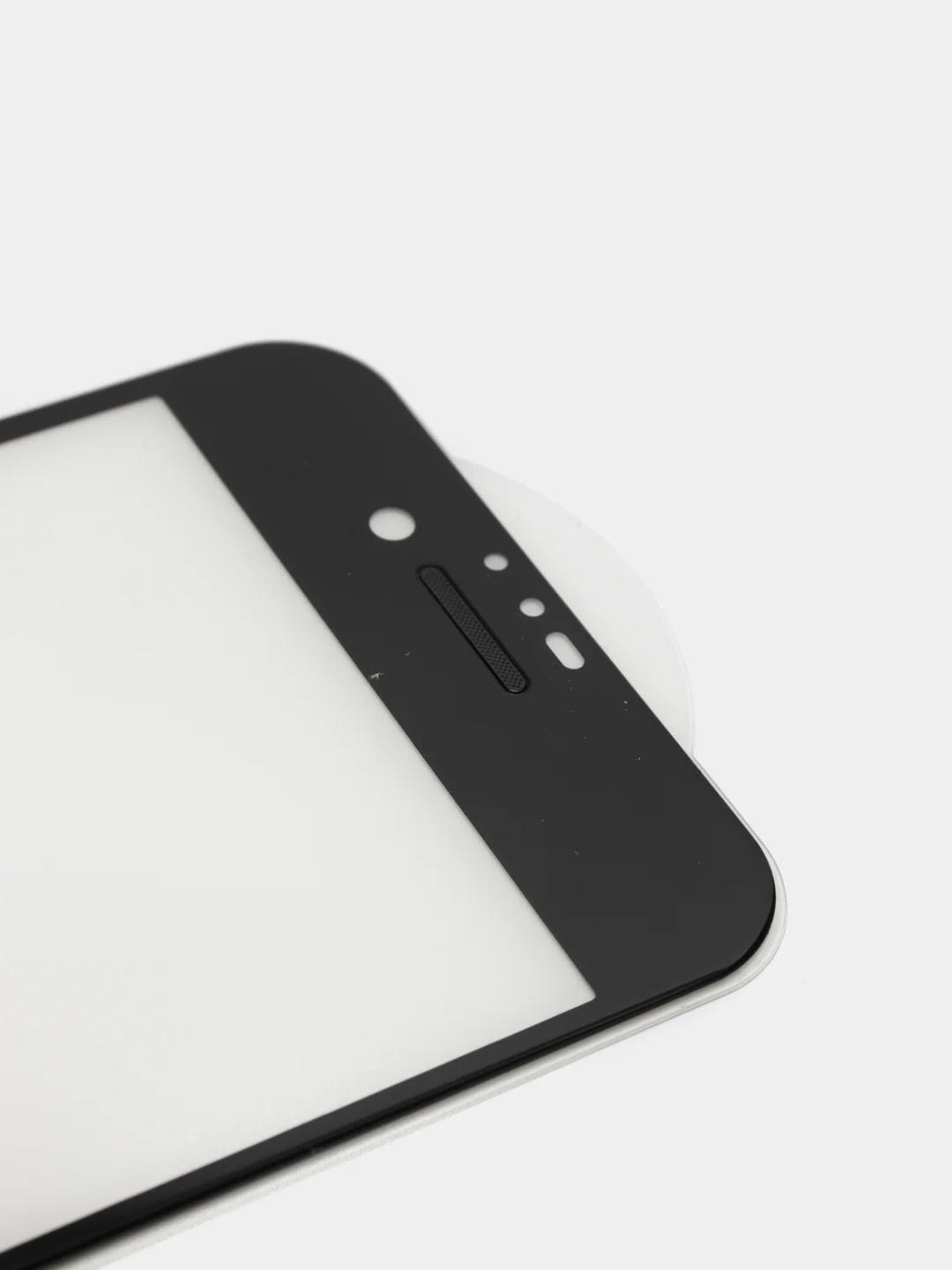 Защитное стекло iPhone 7 / iPhone 8, с защитной сеткой на динамике, черное