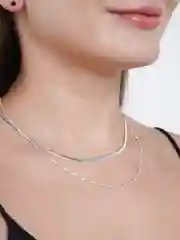 Двойная цепочка широкая и узкая
