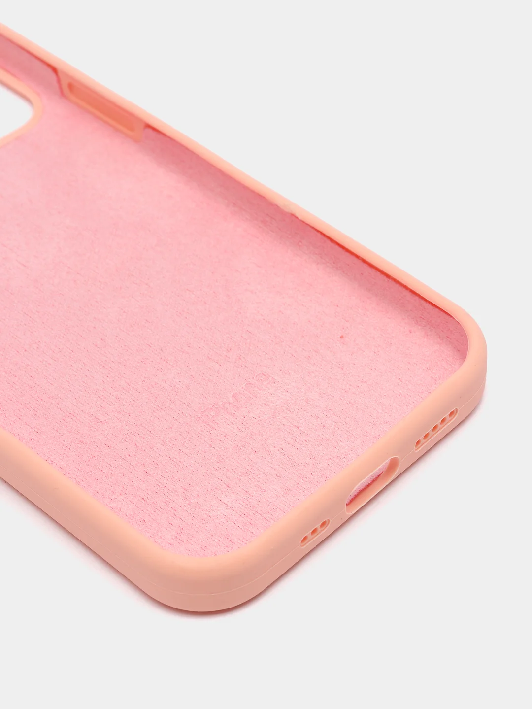 Пудровый чехол Silicone Case для iPhone 12/12Pro, закрытый низ