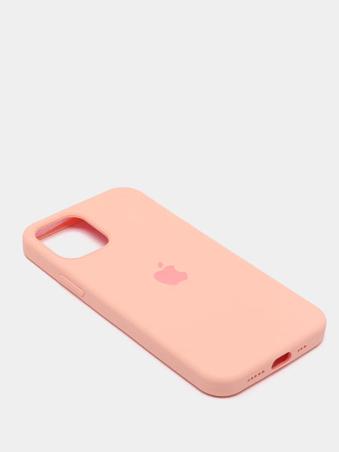 Пудровый чехол Silicone Case для iPhone 12/12Pro, закрытый низ