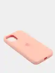 Пудровый чехол Silicone Case для iPhone 12/12Pro, закрытый низ