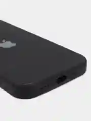 Черный чехол Silicone Case для iPhone 12/12Pro, закрытый низ