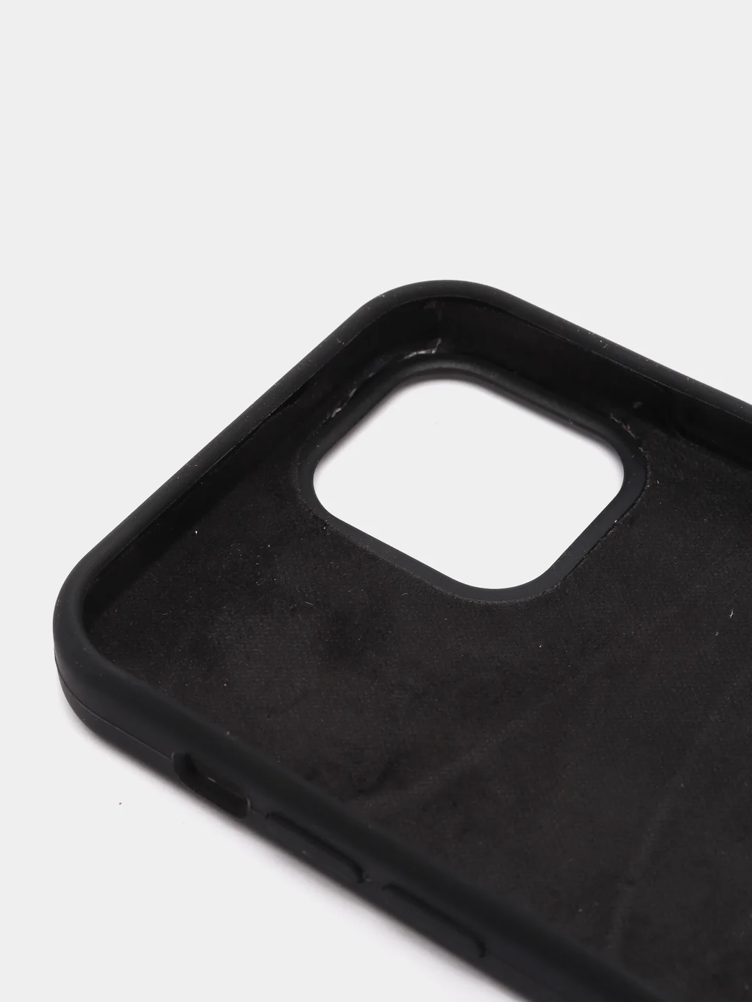Черный чехол Silicone Case для iPhone 12/12Pro, закрытый низ