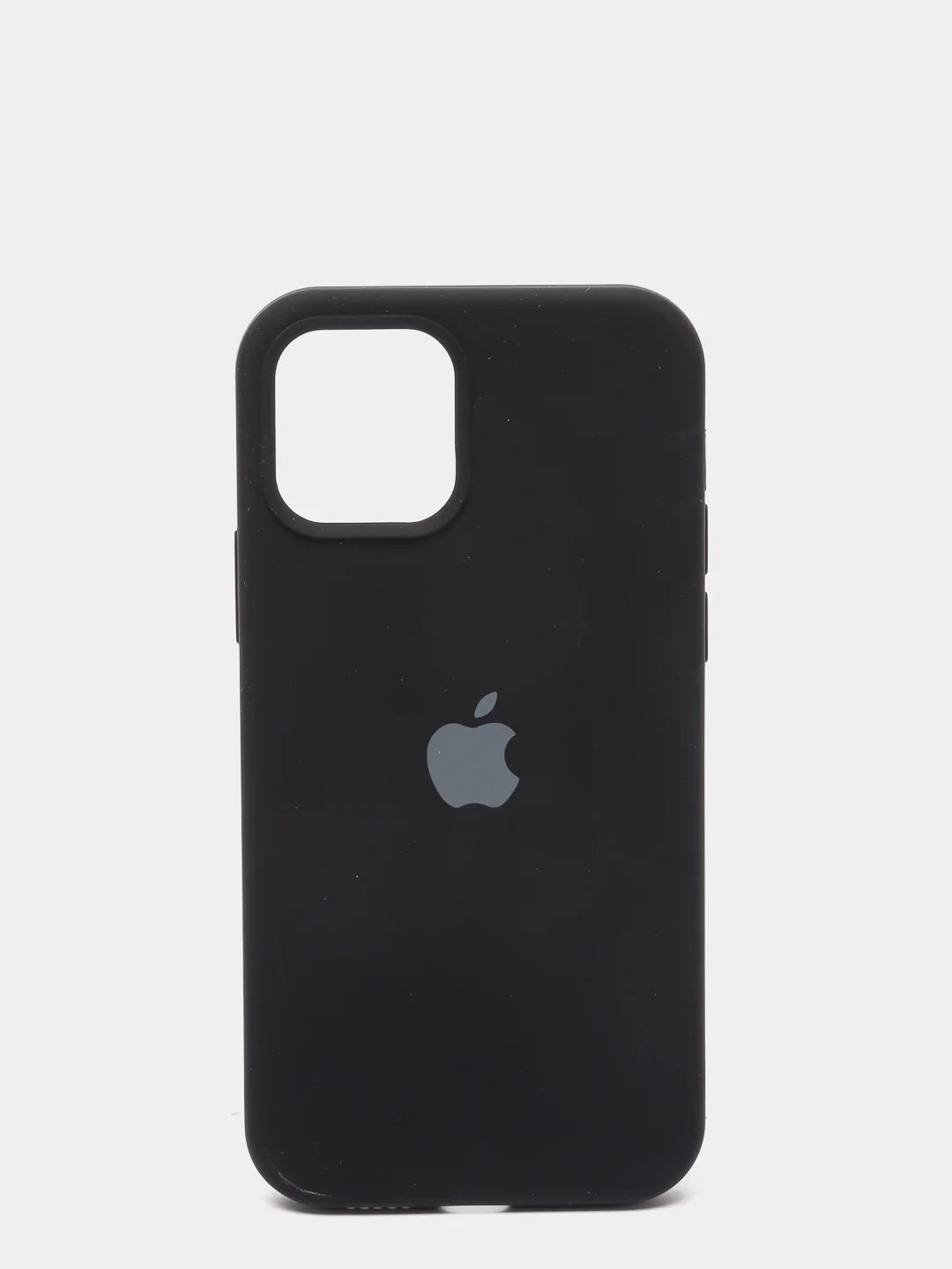 Черный чехол Silicone Case для iPhone 12/12Pro, закрытый низ