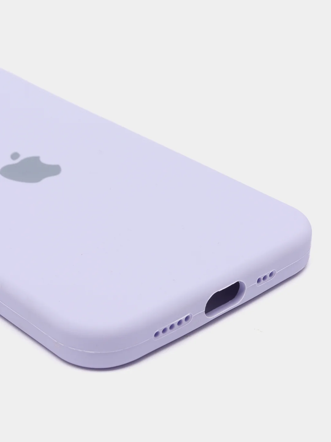 Лавандовый чехол Silicone Case для iPhone 12/12Pro, закрытый низ